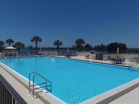 Heated pool overlooks the Gulf