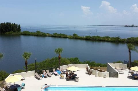 View from the unit's private balcony - overlooks the Gulf of Mexico and Pool