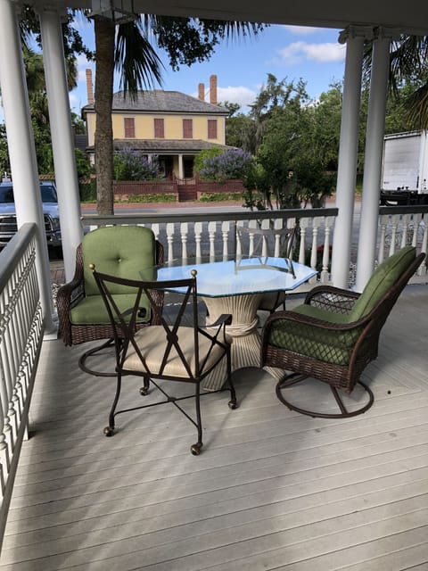 Historical sites everywhere you turn.  Plenty of areas to relax on the veranda.