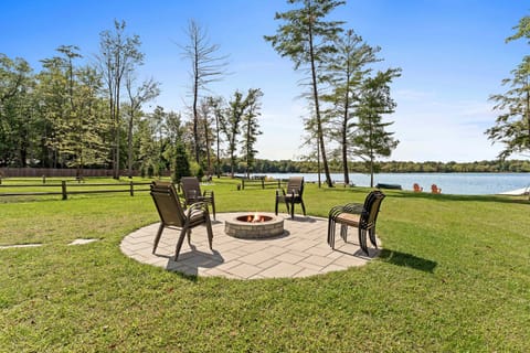 Open, private fire pit area in the front yard between Hawk's Haven & the Upper Scott Lakefront