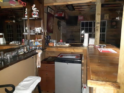 Activities Room Down Stairs with concrete flooring.