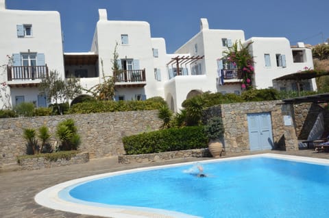 Pool  with deck chairs 