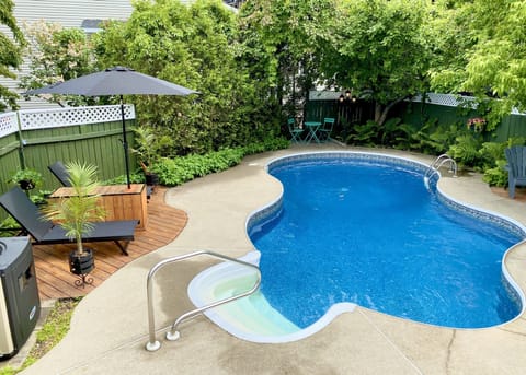 The heated pool opens on May 25th, 2023 and closes on September 17, 2023