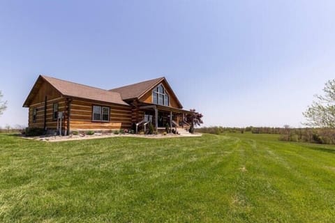 The 4000 square foot cabin sits on 140 acres of gorgeous views.
