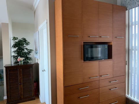Large pantry with Panasonic microwave