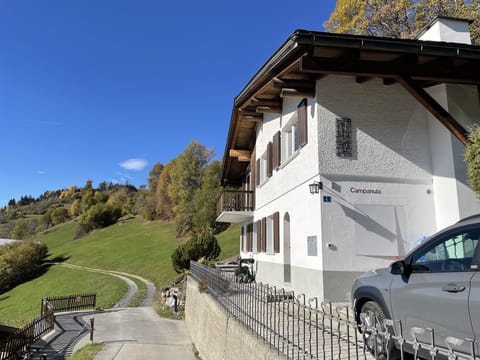 East side of the house, as seen when arriving