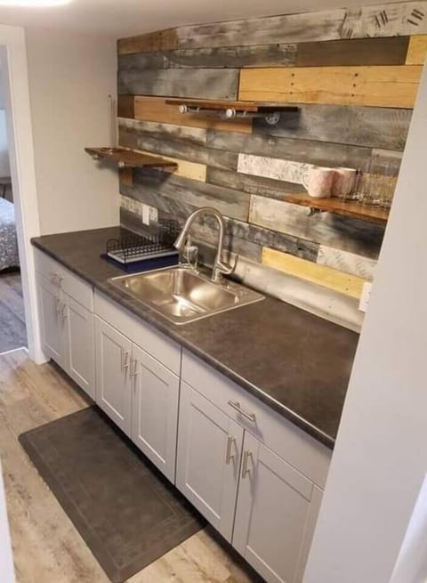 Kitchen with open shelving
