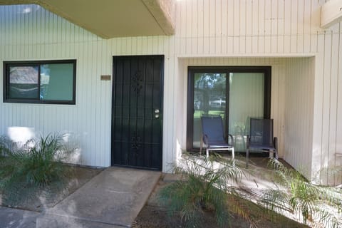 Unit Entrance with small patio