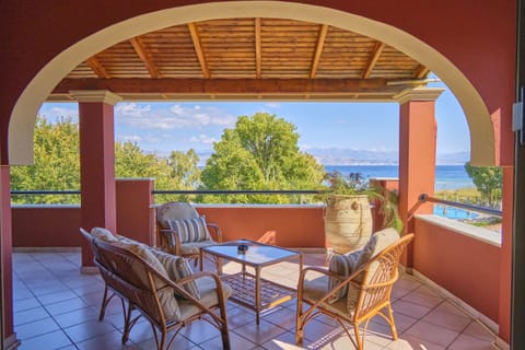 Chrismos Luxury Suites 4A Apraos Corfu - balcony  view