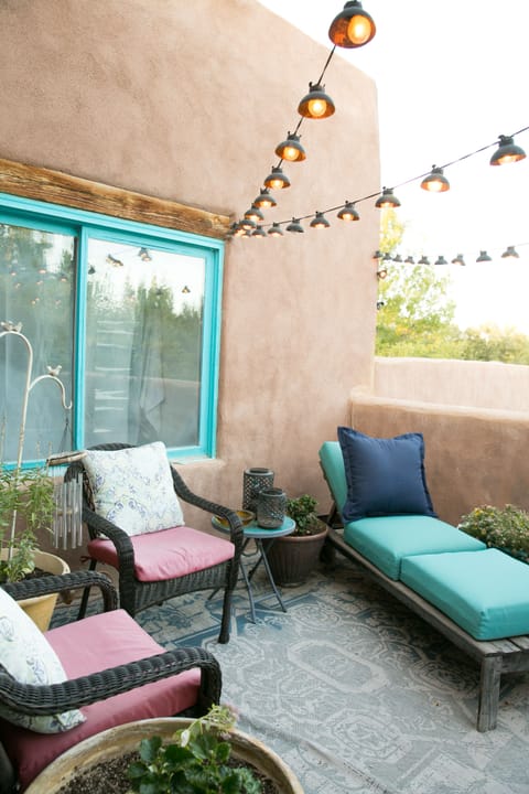 One of two balconies off the master bedroom