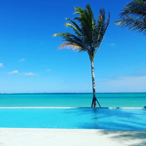 Infinity pool and ocean