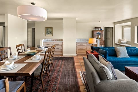 The open living area is warm & welcoming