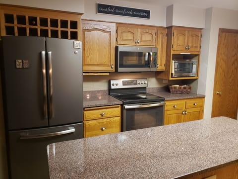 Refrigerator and stove location along with the convection oven