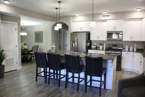 kitchen and dining area