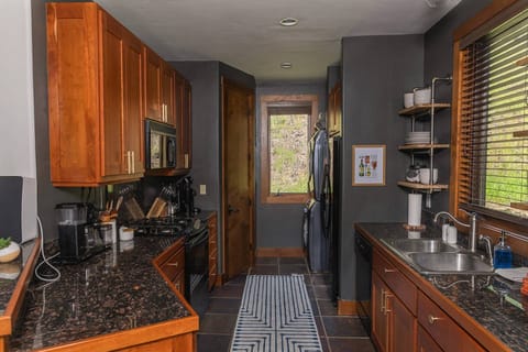 Fully stocked and spacious kitchen