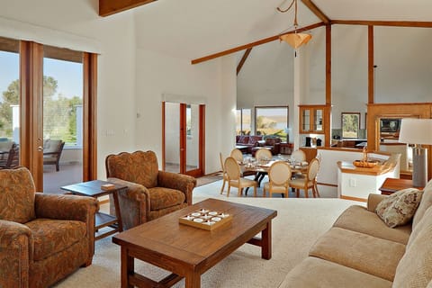 The wonderful open floor plan is perfect for time with family or entertaining