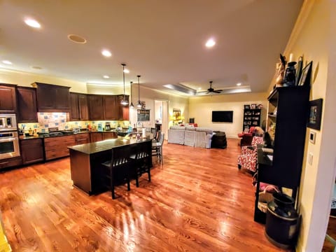 all new 80 inch TV in den