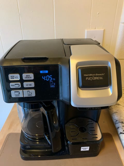  Duel Coffee Pot or Coffee Pod’s.  Coffee Pods provided Free. 