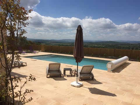Relax and enjoy stunning views of the Pyrenees on the secluded lower terrace.