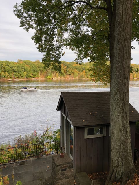 Boathouse with outside fire pit