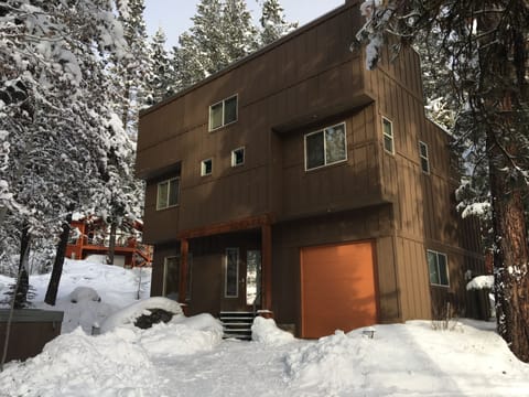 The design eliminates snow sliding off the roof and onto your head. No icicles. 