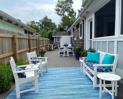 Deck with multiple seating areas