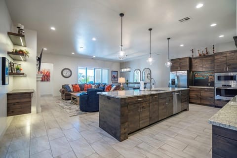 Make meals with ease in the large kitchen