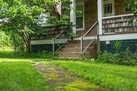 Front porch with chairs.