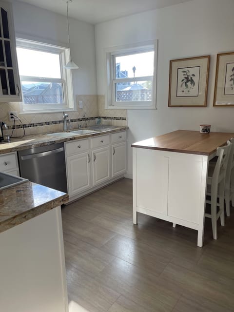 Bright kitchen fully stacked