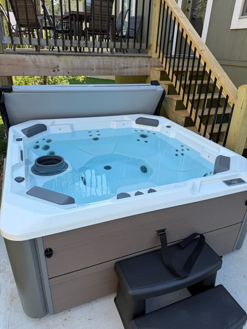 Enjoy your private hot tub off the deck!