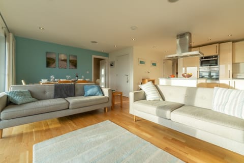 Morvah, St Agnes. Light floods into this gorgeous sitting room