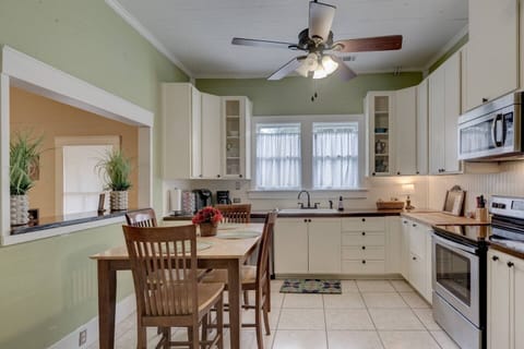 Breakfast table in kitchen
