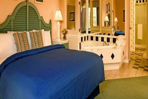 The master bedroom and master bath are huge, and include a beautiful hot tub!