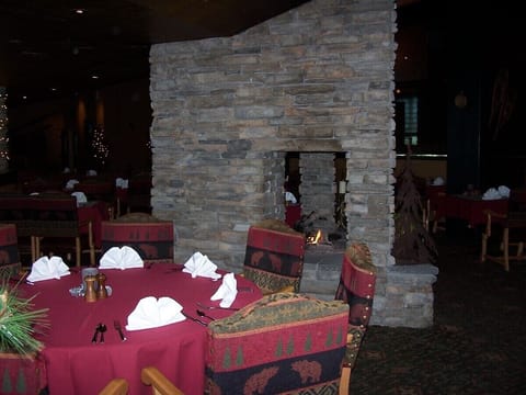 Outdoor banquet area
