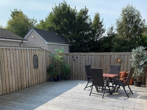 Private decking area | Mile End Cottage, Inverness