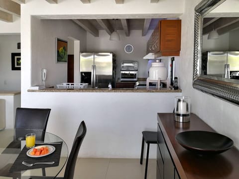 Dining room and kitchen