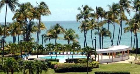 Pool and Beach area in Crescent Cove
