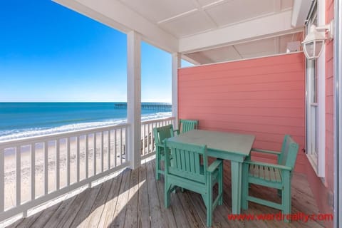Second floor oceanfront covered deck 1