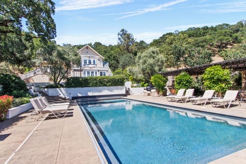 Spacious and beautifully landscaped pool area