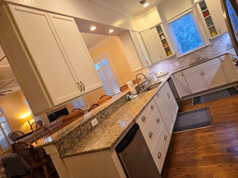 Kitchen into Dining, Living