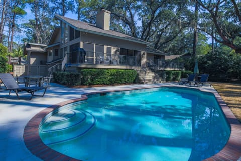 The private pool that may be heated at certain times of the year for an additional fee.