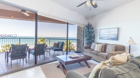 Enjoy restful moments in this stylish, comfortable space by the windows.