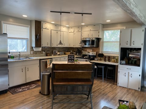 Kitchen with Keurig coffee 