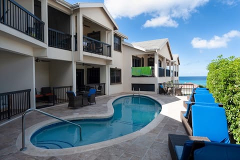 Pool side w/ view of ocean