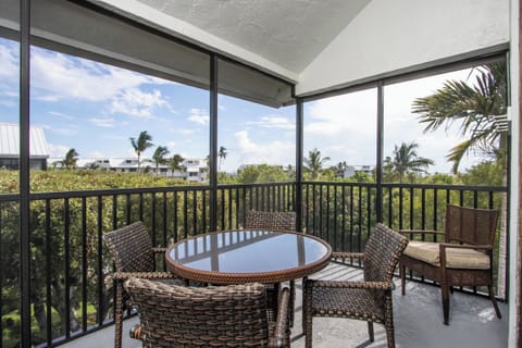 Screened lanai with outdoor table