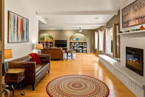 Step into the comfort of a warm fire at Fawn Drive