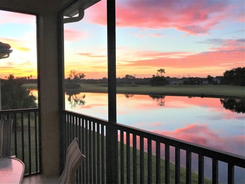 Sunrise over our lake
