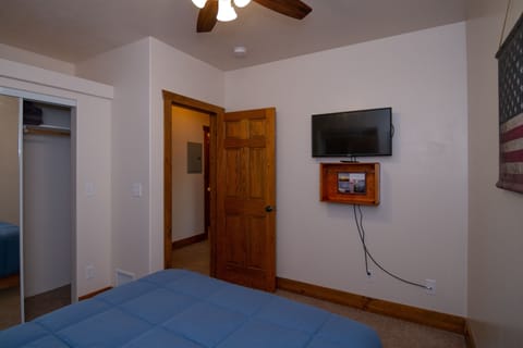 Bedroom #1, TV, Closet (Downstairs).