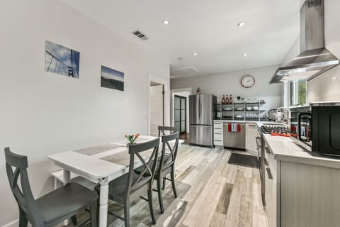 Large eat-in kitchen with new table and chairs