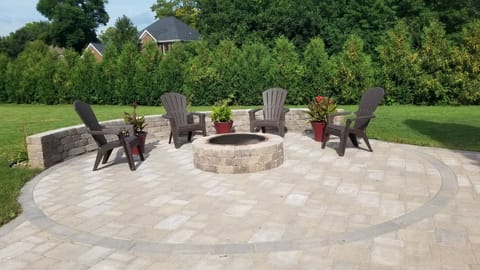 Bonfire ready private patio